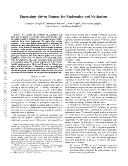 Uncertainty-driven Planner for Exploration and Navigation