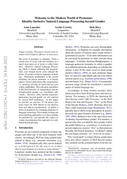 Welcome to the Modern World of Pronouns: Identity-Inclusive Natural
  Language Processing beyond Gender
