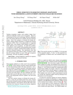 SMILE: Sequence-to-Sequence Domain Adaption with Minimizing Latent
  Entropy for Text Image Recognition