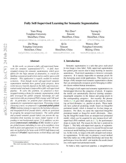 Fully Self-Supervised Learning for Semantic Segmentation