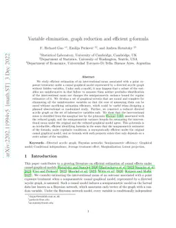 Variable elimination, graph reduction and efficient g-formula