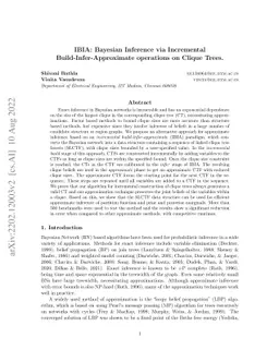 IBIA: Bayesian Inference via Incremental Build-Infer-Approximate
  operations on Clique Trees