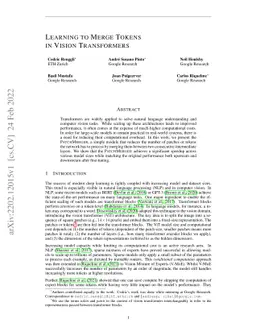 Learning to Merge Tokens in Vision Transformers