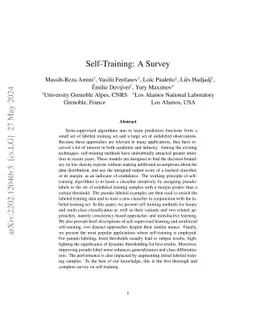 Self-Training: A Survey