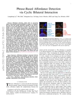 Phrase-Based Affordance Detection via Cyclic Bilateral Interaction