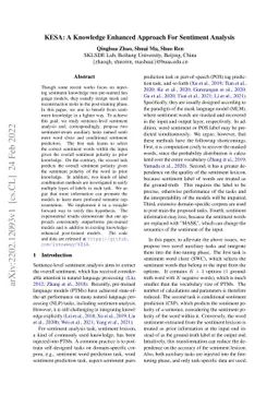 KESA: A Knowledge Enhanced Approach For Sentiment Analysis