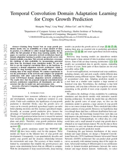 Temporal Convolution Domain Adaptation Learning for Crops Growth
  Prediction