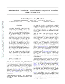 An Information-theoretical Approach to Semi-supervised Learning under
  Covariate-shift