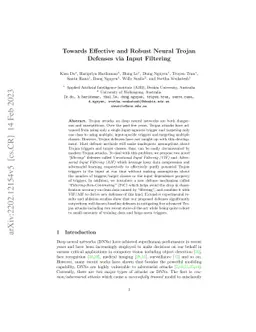 Towards Effective and Robust Neural Trojan Defenses via Input Filtering