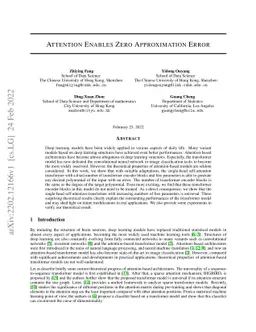 Attention Enables Zero Approximation Error