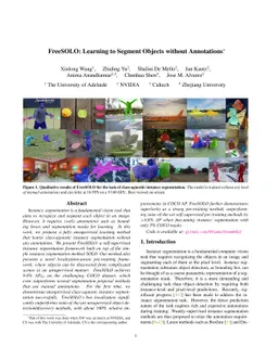 FreeSOLO: Learning to Segment Objects without Annotations