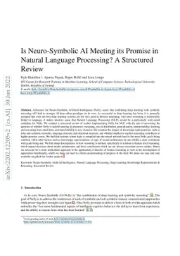 Is Neuro-Symbolic AI Meeting its Promise in Natural Language Processing?
  A Structured Review