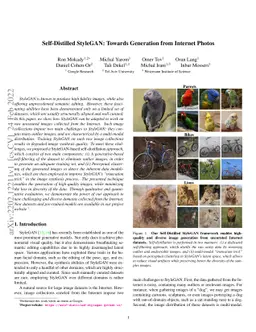 Self-Distilled StyleGAN: Towards Generation from Internet Photos