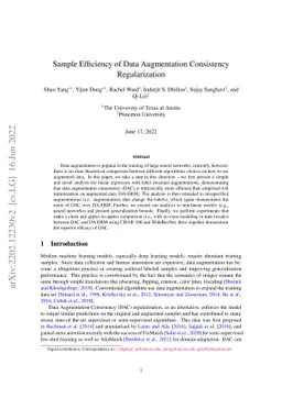 Sample Efficiency of Data Augmentation Consistency Regularization