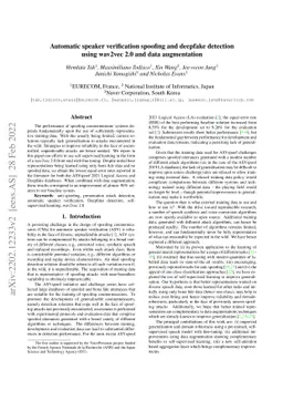 Automatic speaker verification spoofing and deepfake detection using
  wav2vec 2.0 and data augmentation