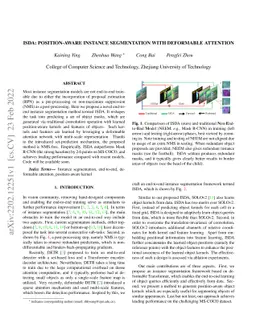 ISDA: Position-Aware Instance Segmentation with Deformable Attention