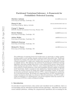 Partitioned Variational Inference: A Framework for Probabilistic
  Federated Learning