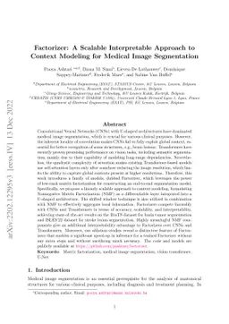 Factorizer: A Scalable Interpretable Approach to Context Modeling for
  Medical Image Segmentation