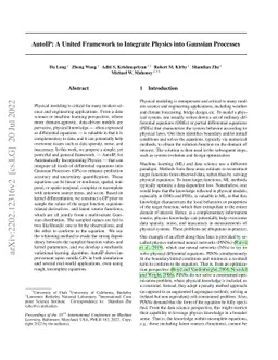 AutoIP: A United Framework to Integrate Physics into Gaussian Processes