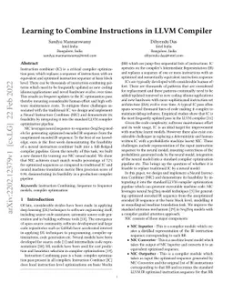 Learning to Combine Instructions in LLVM Compiler