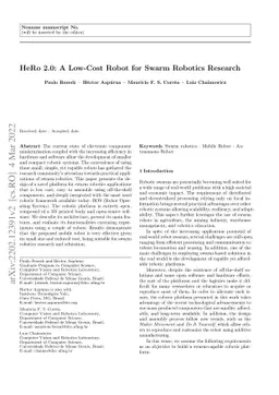 HeRo 2.0: A Low-Cost Robot for Swarm Robotics Research