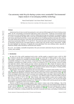 Can autonomy make bicycle-sharing systems more sustainable?
  Environmental impact analysis of an emerging mobility technology