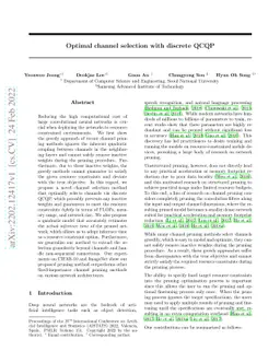 Optimal channel selection with discrete QCQP