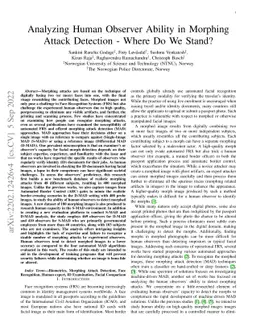 Analyzing Human Observer Ability in Morphing Attack Detection -- Where
  Do We Stand?
