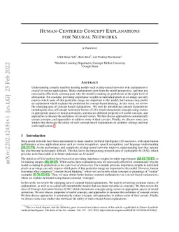 Human-Centered Concept Explanations for Neural Networks