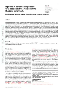 HipBone: A performance-portable GPU-accelerated C++ version of the
  NekBone benchmark