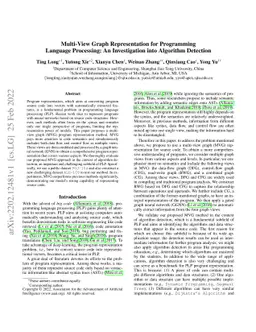 Multi-View Graph Representation for Programming Language Processing: An
  Investigation into Algorithm Detection