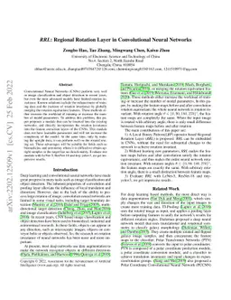 RRL:Regional Rotation Layer in Convolutional Neural Networks