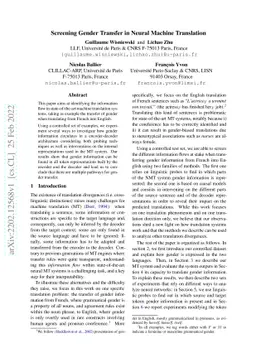 Screening Gender Transfer in Neural Machine Translation