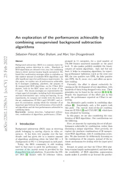 An exploration of the performances achievable by combining unsupervised
  background subtraction algorithms