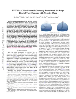 LF-VIO: A Visual-Inertial-Odometry Framework for Large Field-of-View
  Cameras with Negative Plane