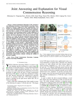 Joint Answering and Explanation for Visual Commonsense Reasoning