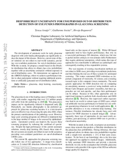 Deep Dirichlet uncertainty for unsupervised out-of-distribution
  detection of eye fundus photographs in glaucoma screening