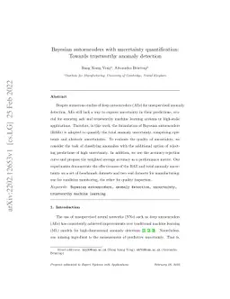 Bayesian autoencoders with uncertainty quantification: Towards
  trustworthy anomaly detection