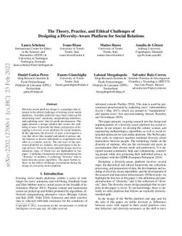 The Theory, Practice, and Ethical Challenges of Designing a
  Diversity-Aware Platform for Social Relations