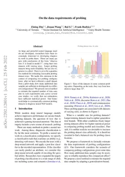On the data requirements of probing
