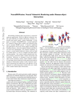 NeuralHOFusion: Neural Volumetric Rendering under Human-object
  Interactions