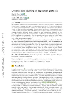 Dynamic size counting in population protocols