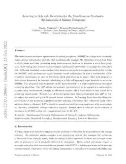 Learning to Schedule Heuristics for the Simultaneous Stochastic
  Optimization of Mining Complexes