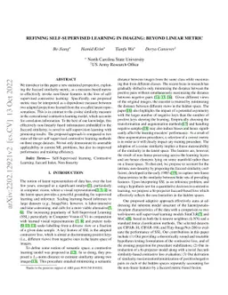 Refining Self-Supervised Learning in Imaging: Beyond Linear Metric
