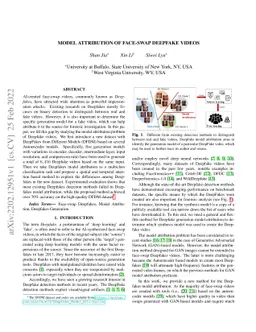 Model Attribution of Face-swap Deepfake Videos