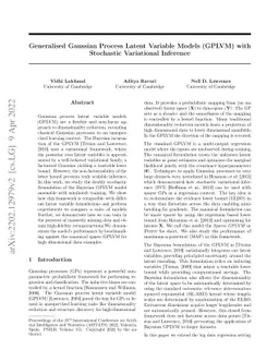Generalised Gaussian Process Latent Variable Models (GPLVM) with
  Stochastic Variational Inference