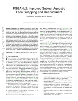 FSGANv2: Improved Subject Agnostic Face Swapping and Reenactment