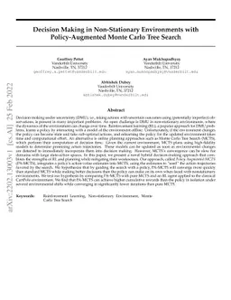 Decision Making in Non-Stationary Environments with Policy-Augmented
  Monte Carlo Tree Search