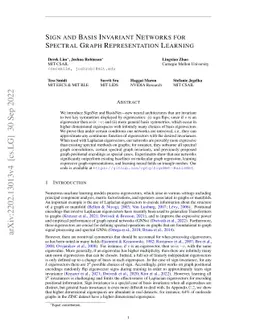 Sign and Basis Invariant Networks for Spectral Graph Representation
  Learning