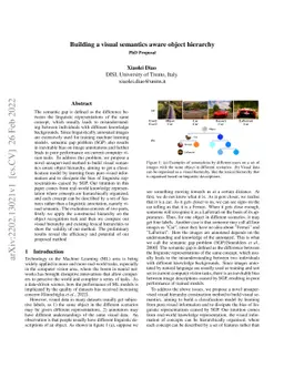 Building a visual semantics aware object hierarchy